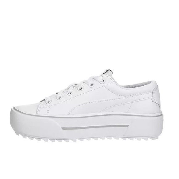 Puma KAIA Low Top Platform Women's Sneakers Casual Shoes White/Gray - Picture 2 of 6